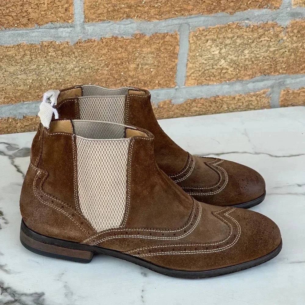 Calzoleria Toscana Wingtip chelsea boots 8.5